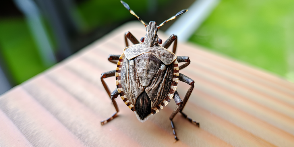 Stink bugs have shield-shaped bodies and are typically brown in color,